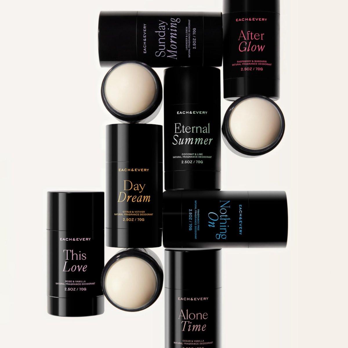 Each & Every Aluminumfreies Deodorant für Frauen und Männer – Natürlicher Duft, 24h Schutz, EWG-zertifiziert, ohne Backpulver, Lavendel & Zitrone + Kokos & Limette 2er Pack, 2,5 oz