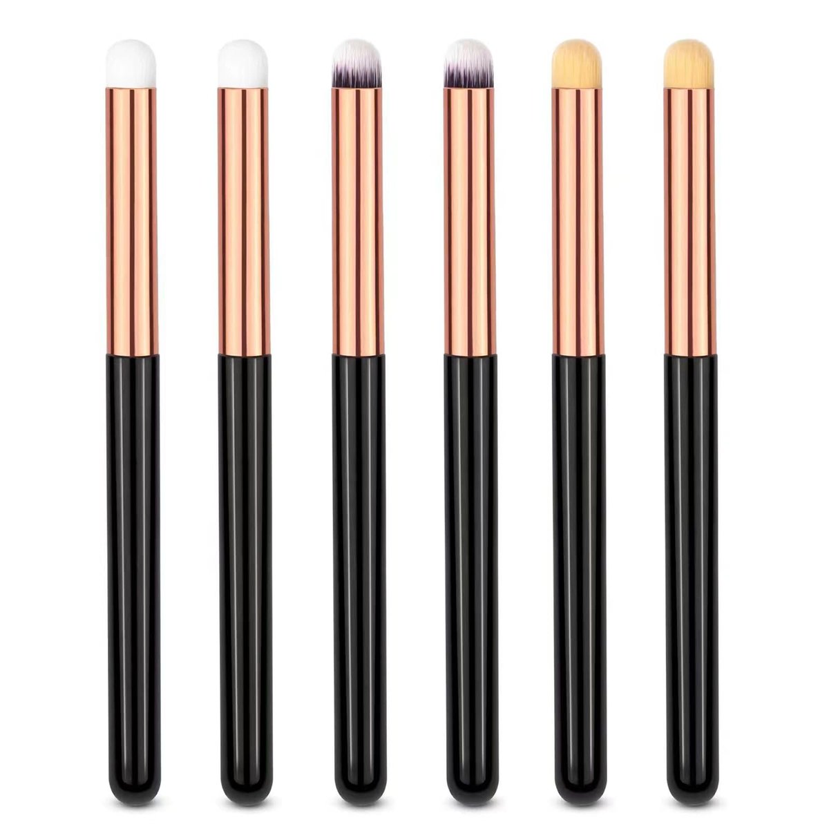 UorPoto Augen Make-up Pinsel Set Rund 6-teilig Professionelle Concealer Lidschattenpinsel Mischpinsel für Kartenherstellung