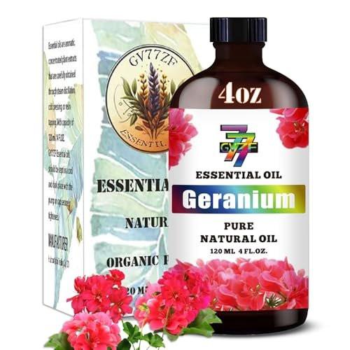 Geranienöl – Ausgleichendes Geranienöl für Diffuser, DIY-Kerzen, Seife, Luftbefeuchter, Haut, Geschenk – 120 ml – GV77ZF