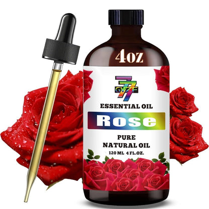 Rosenöl – Rosenöl für Diffuser, DIY-Kerzen, Seife, Luftbefeuchter, Bad, Geschenk – Rosenparfümöl 4 fl oz (120 ml) – GV77ZF