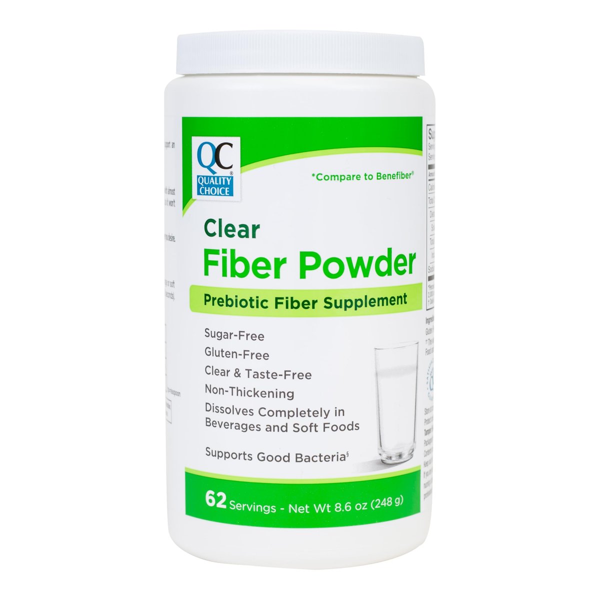 Quality Choice Clear Prebiotischer Ballaststoff Pulver für die Verdauungsgesundheit - Geschmacksneutral, nicht eindickend - 62 Portionen, 248g (8,6 Unzen), Ideal für Erwachsene & Kinder ab 6 Jahren