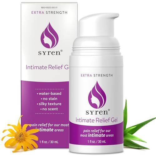 Syren Intimate Relief Gel mit 4% Lidocain – Äußere Empfindlichkeit, Vulvodynie, Dyspareunie, vaginale Beschwerden, Trockenheit, sanfte Unterstützung nach der Geburt und nach Eingriffen, 28 g, Hergestellt in den USA
