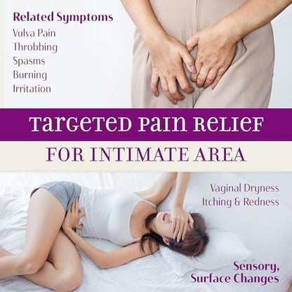 Syren Intimate Relief Gel mit 4% Lidocain – Äußere Empfindlichkeit, Vulvodynie, Dyspareunie, vaginale Beschwerden, Trockenheit, sanfte Unterstützung nach der Geburt und nach Eingriffen, 28 g, Hergestellt in den USA