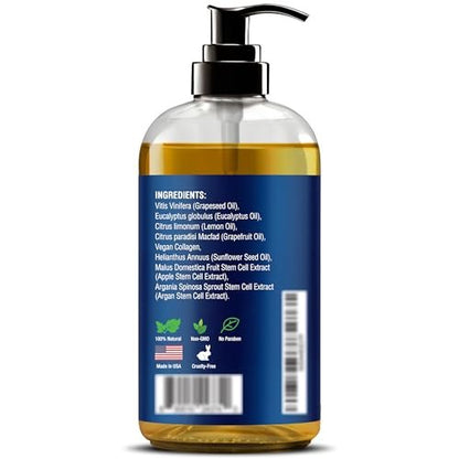 Anti-Cellulite Massageöl für Massagetherapie 8 fl oz – Erfrischend und Entspannend – Natürliche Öle mit veganem Kollagen und Stammzellen – für Männer und Frauen – Nexon Botanics