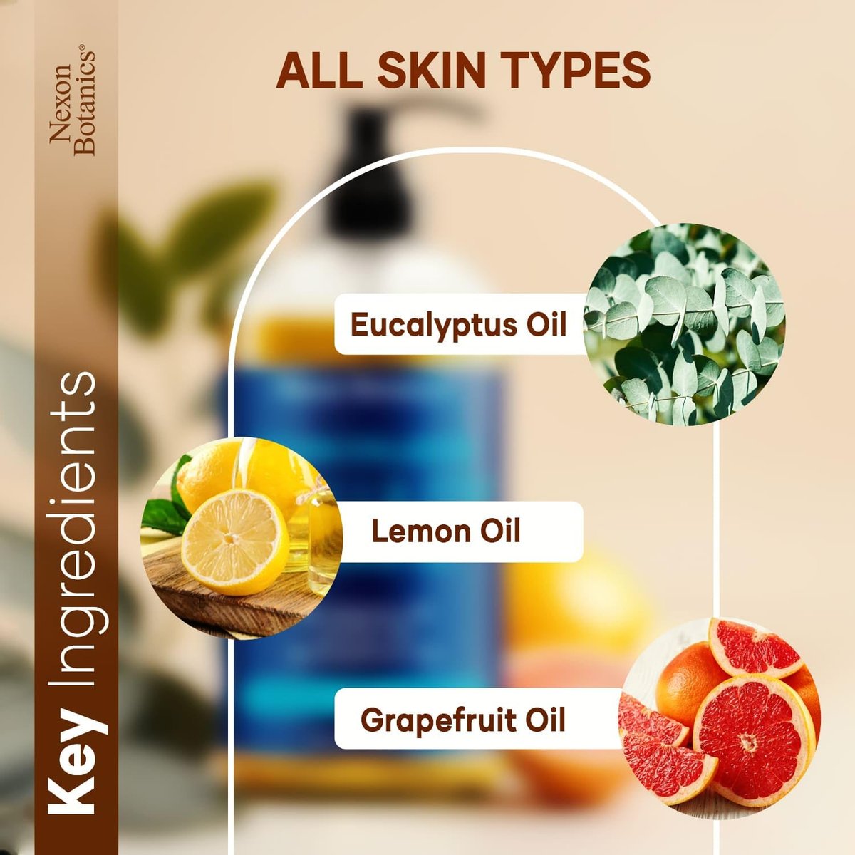 Anti-Cellulite Massageöl für Massagetherapie 8 fl oz – Erfrischend und Entspannend – Natürliche Öle mit veganem Kollagen und Stammzellen – für Männer und Frauen – Nexon Botanics