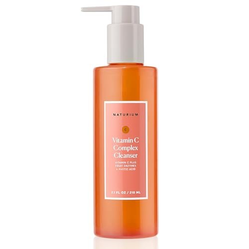 Naturium Vitamin C Complex Reinigungsgel – Sanft exfolierender & tiefenreinigender Gesichtswaschschaum mit Phytinsäure & Fruchtenzymen, 200 ml