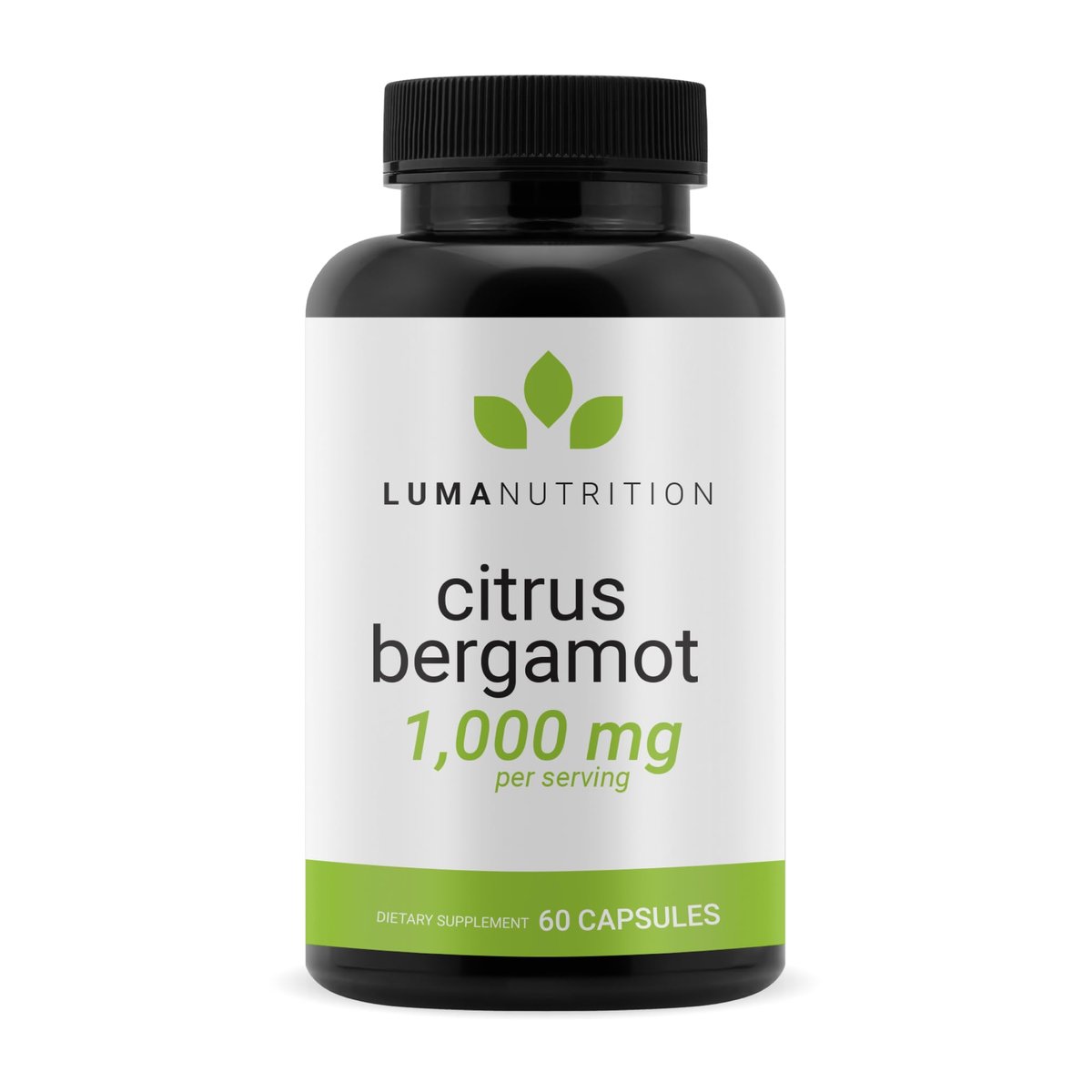 Luma Nutrition Citrus Bergamot 1000 mg pro Portion - Nahrungsergänzungsmittel mit Bergamotte - Unterstützt die Herzgesundheit - Hergestellt in den USA - Inhabergeführtes Unternehmen - 60 Kapseln, 30 Portionen