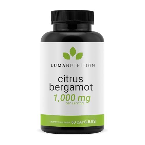 Luma Nutrition Citrus Bergamot 1000 mg pro Portion - Nahrungsergänzungsmittel mit Bergamotte - Unterstützt die Herzgesundheit - Hergestellt in den USA - Inhabergeführtes Unternehmen - 60 Kapseln, 30 Portionen