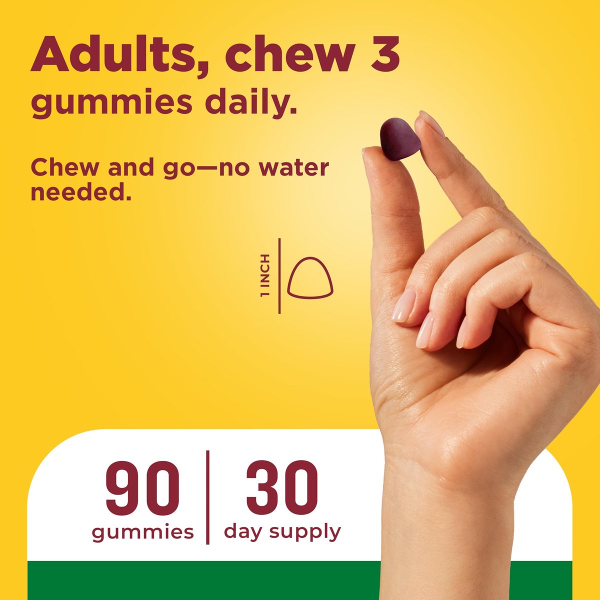 Nature Made Advanced Multivitamin Gummies für Erwachsene – Multivitamin Gummis mit Magnesiumcitrat, Calcium & B-Vitaminen – Tägliche Unterstützung – 90 Gummis, 30-Tage-Vorrat