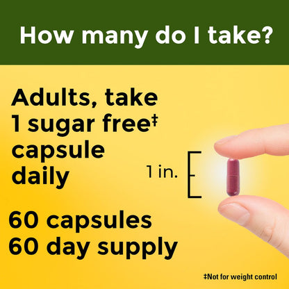 Nature Made Cranberry Kapseln 500mg mit Vitamin C – Unterstützung für Immunsystem und Harnwege, 60 Kapseln
