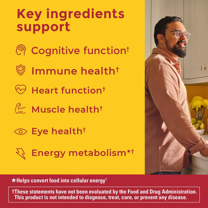 Nature Made Advanced Multivitamin Gummies für Ihn mit Magnesiumcitrat, Calcium & allen 8 B-Vitaminen – 90 Gummis, 30-Tage-Vorrat