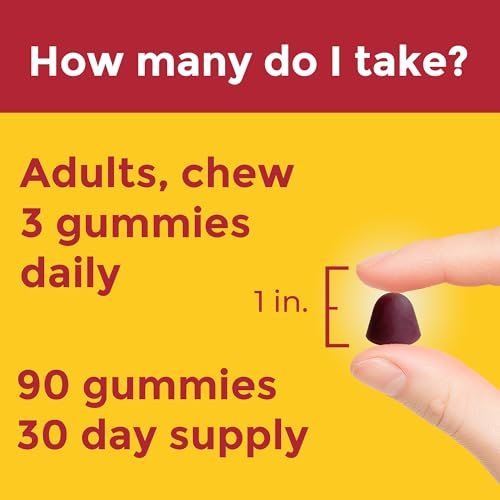 Nature Made Advanced Multivitamin Gummies für Ihn mit Magnesiumcitrat, Calcium & allen 8 B-Vitaminen – 90 Gummis, 30-Tage-Vorrat