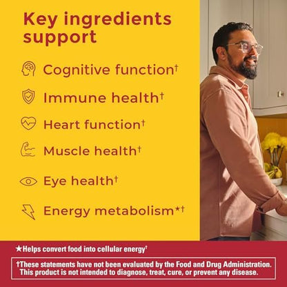 Nature Made Advanced Multivitamin Gummies für Ihn mit Magnesiumcitrat, Calcium & allen 8 B-Vitaminen – 90 Gummis, 30-Tage-Vorrat