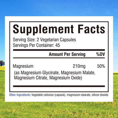 Innate Vitality Magnesium Komplex – Magnesiumglycinat, Malat, Citrat, Oxid – 4-in-1 Formel für Energie, Knochen & Nerven – Vegan & Glutenfrei – 90 Kapseln