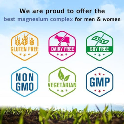Innate Vitality Magnesium Komplex – Magnesiumglycinat, Malat, Citrat, Oxid – 4-in-1 Formel für Energie, Knochen & Nerven – Vegan & Glutenfrei – 90 Kapseln