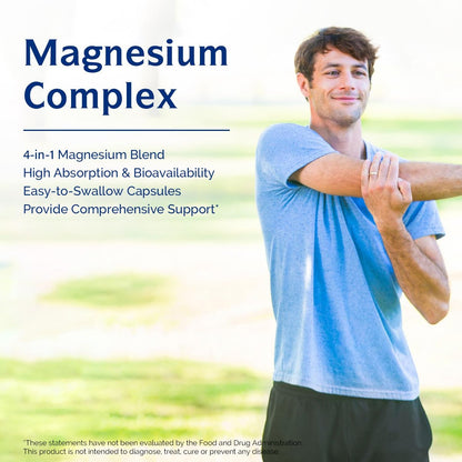 Innate Vitality Magnesium Komplex – Magnesiumglycinat, Malat, Citrat, Oxid – 4-in-1 Formel für Energie, Knochen & Nerven – Vegan & Glutenfrei – 90 Kapseln
