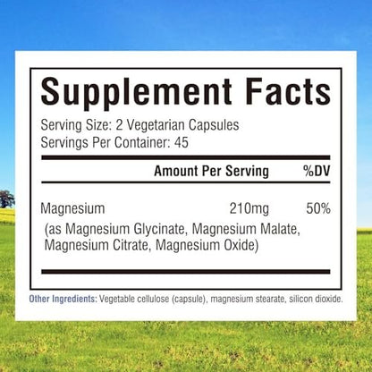 Innate Vitality Magnesium Komplex – Magnesiumglycinat, Malat, Citrat, Oxid – 4-in-1 Formel für Energie, Knochen & Nerven – Vegan & Glutenfrei – 90 Kapseln