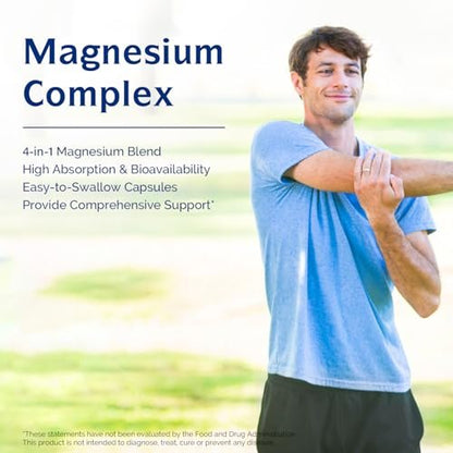 Innate Vitality Magnesium Komplex – Magnesiumglycinat, Malat, Citrat, Oxid – 4-in-1 Formel für Energie, Knochen & Nerven – Vegan & Glutenfrei – 90 Kapseln