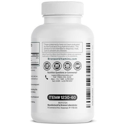 Bronson Magnesium Glycinat 200 mg pro Portion – Chelatiert für hohe Absorption, sanft zum Magen, Non-GMO, 60 vegane Kapseln