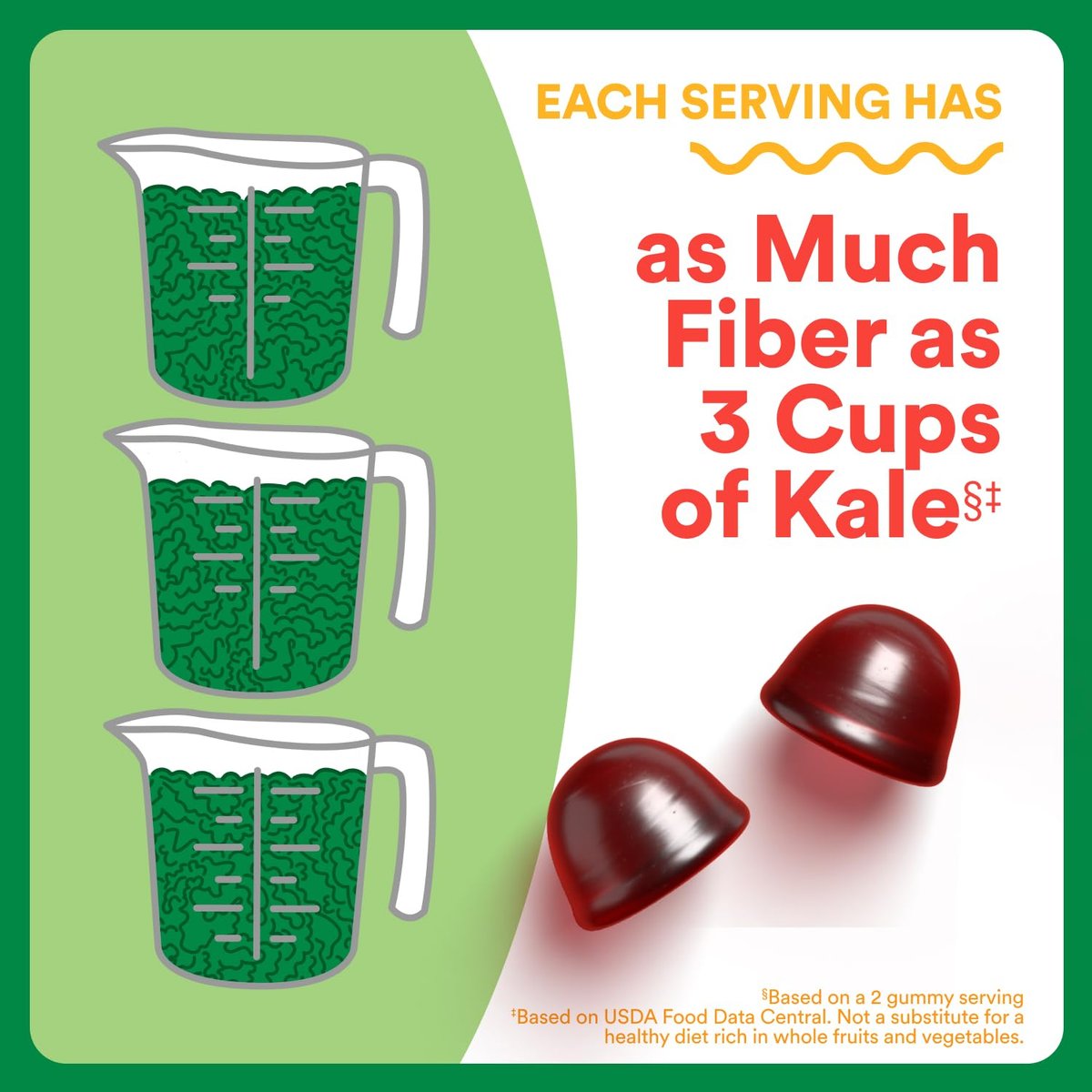 SmartyPants Kids Fiber & Veggies: Präbiotische Ballaststoff-Gummis für Kinder mit Inulin, Bio-Grüngemisch, vegan, glutenfrei, gemischter Beerengeschmack, 60 Stück (30-Tage-Vorrat)