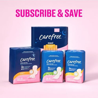 Carefree Maxi Binden für Frauen, Nachtbinden mit Flügeln, 28 Stück | Carefree Binden, Damenhygiene, Monatsbinden & Wochenbettbinden | 28 Stück (Packung mit 1)