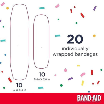 Band-Aid Marke Pflaster mit Disney Pixar Inside Out Motiven – Wundversorgung für Kinder, bunte Pflaster, verschiedene Größen, 20 Stück