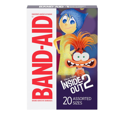 Band-Aid Marke Pflaster mit Disney Pixar Inside Out Motiven – Wundversorgung für Kinder, bunte Pflaster, verschiedene Größen, 20 Stück