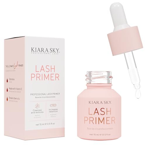 KIARA SKY LASH Lash Primer für Wimpernverlängerungen mit Pipette | Geruchlose Vorbehandlung mit Vitamin E | Entfernt Öle & Proteine | Verbessert die Haftkraft des Klebers | Nur für den professionellen Gebrauch 15 ml
