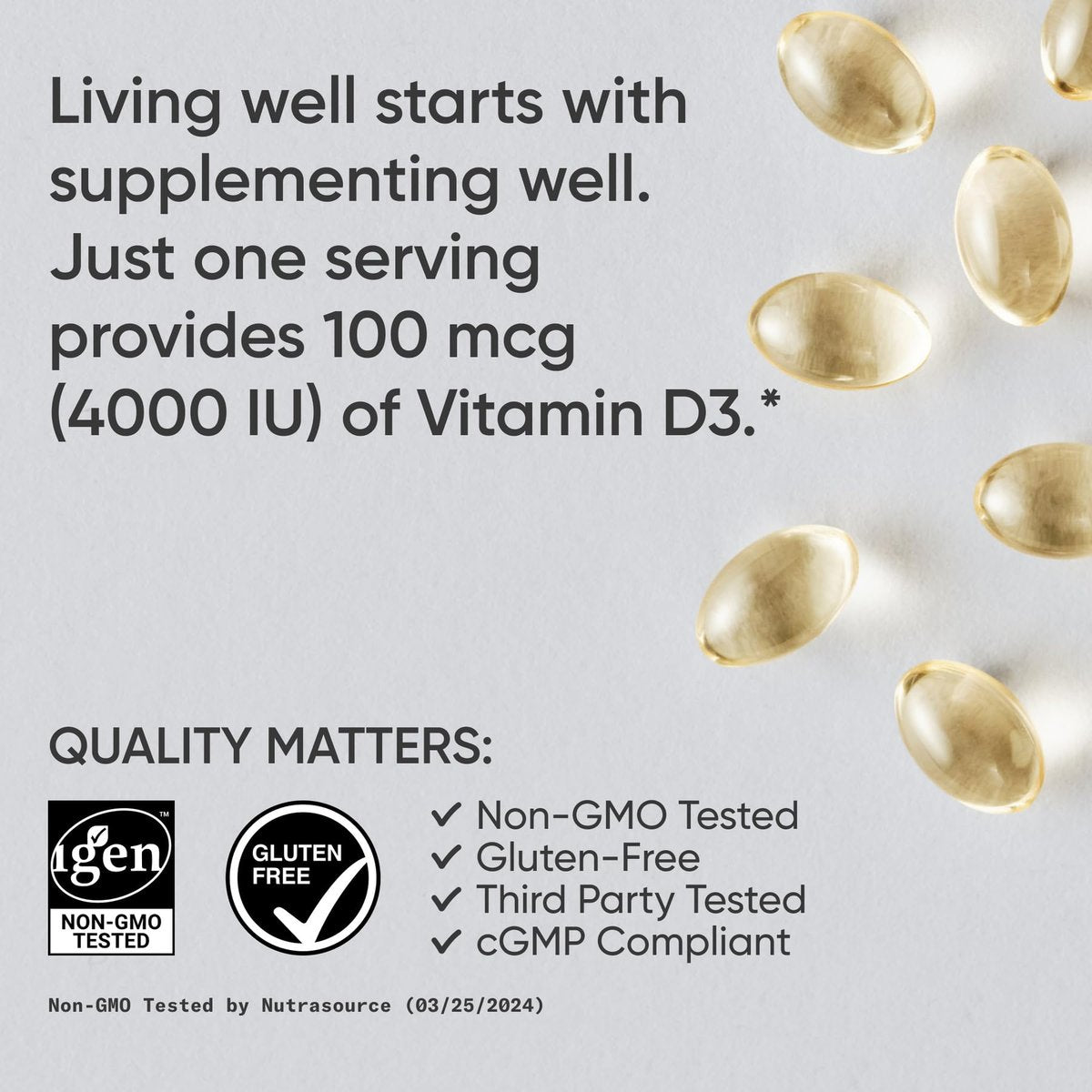 Sports Research® Vitamin D3 4000 IE mit Kokos-MCT-Öl – Doppelte Stärke Vitamin-D-Ergänzung – Glutenfrei, Nicht-GVO, Sojafrei – 360 Softgels