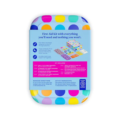 Welly First Aid Kit – Bravery Badges mit flexiblem, wasserdichtem Stoff, Einzeldosen-Salben (dreifach antibiotisch, Reinigungstücher, Hydrocortison) – 70-teilig