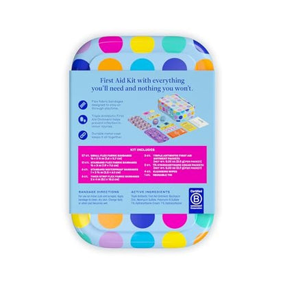 Welly First Aid Kit – Bravery Badges mit flexiblem, wasserdichtem Stoff, Einzeldosen-Salben (dreifach antibiotisch, Reinigungstücher, Hydrocortison) – 70-teilig