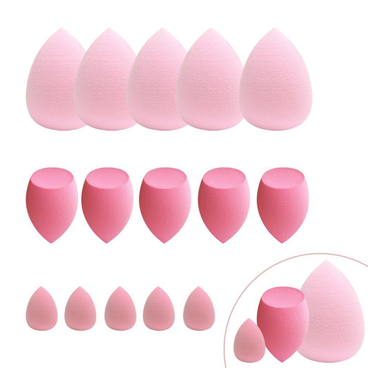 GFOUNS 15-teiliges Make-up-Schwamm-Set – Mehrfarbige rosa Make-up-Schwämme für flüssige, cremige und pudrige Foundation
