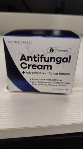CHARMPOO Antimykotische Creme mit 2% Miconazol gegen Juckreiz, Fußpilz und Ringelflechte – Schnell einziehende Creme für Füße, Leisten und Körperfalten, 100 g