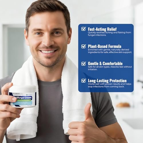 CHARMPOO Antimykotische Creme mit 2% Miconazol gegen Juckreiz, Fußpilz und Ringelflechte – Schnell einziehende Creme für Füße, Leisten und Körperfalten, 100 g
