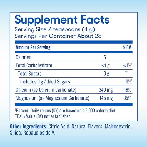 SlowMag® Magnesium Pulver – Magnesium + Calcium Getränkepulver, Himbeer-Zitrone Geschmack, unterstützt Muskelentspannung & Herzgesundheit, 113 g