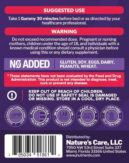 Just Nutrients Melatonin 10mg Gummis – Hochdosierte Schlafhilfe für Erwachsene mit 10mg Melatonin pro Gummi (60 Portionen) – Glutenfrei, Nicht-GVO, Vegetarisch, Leckerer Mixbeerengeschmack – 60 Stück