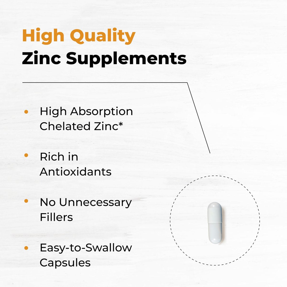 Zink 50 mg Kapseln für Männer und Frauen, 60 Stück | Hoch absorbierbares Zinkpräparat zur Unterstützung des Immunsystems | Zink 50 mg Mono-Methionin-Chelat-Komplex | Hilft bei Hautgesundheit und allgemeiner Immunität