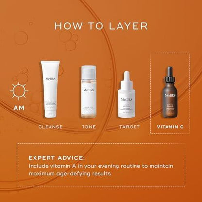 Medik8 Super C Ferulic - 30% Ethylierte L-Ascorbinsäure Vitamin C Serum - Gesichtsserum mit Vitamin E und Ferulinsäure - Glutenfrei - 30 ml