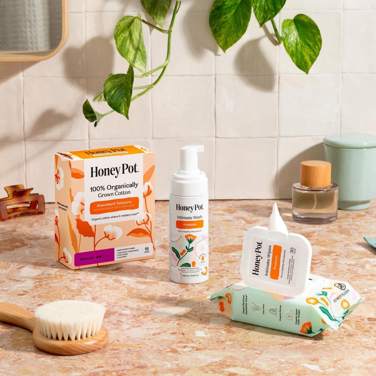 The Honey Pot Company - Präbiotische Intimwaschlotion - Kräuterinfusion - Für empfindliche Hauttypen - pH-ausgeglichene, pflanzliche Hygiene - 163 ml