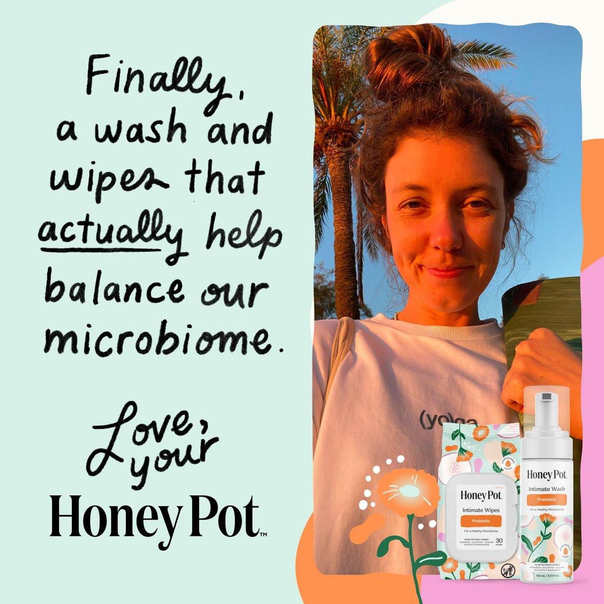 The Honey Pot Company - Präbiotische Intimwaschlotion - Kräuterinfusion - Für empfindliche Hauttypen - pH-ausgeglichene, pflanzliche Hygiene - 163 ml