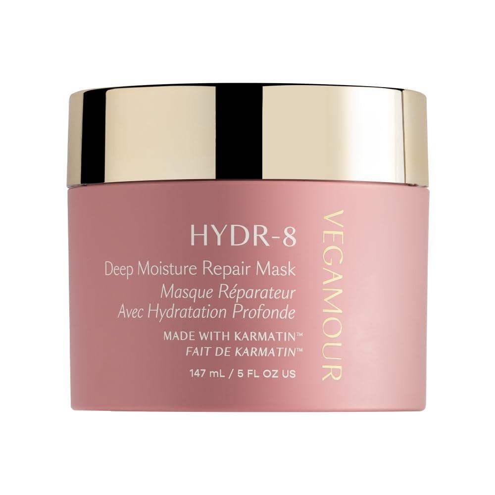 VEGAMOUR HYDR-8 Tiefenfeuchtigkeits-Haarmaske – Sulfatfreie Intensivpflege für trockenes, geschädigtes und krauses Haar mit floralem Vanilleduft, 148 ml