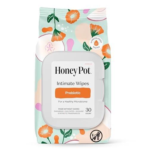 The Honey Pot Company – Präbiotische Damen-Feuchttücher – pH-ausgleichend, parfümfrei & sulfatfrei – 30 Stück