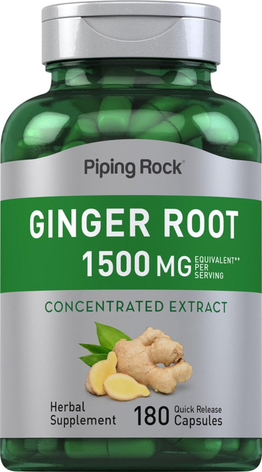Piping Rock Ginger Root Extrakt Kapseln | 180 vegane Kapseln | Non-GMO & Glutenfrei