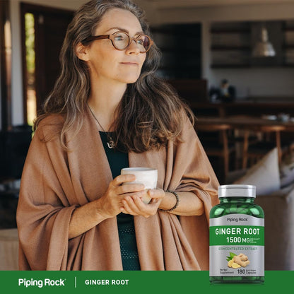Piping Rock Ginger Root Extrakt Kapseln | 180 vegane Kapseln | Non-GMO & Glutenfrei