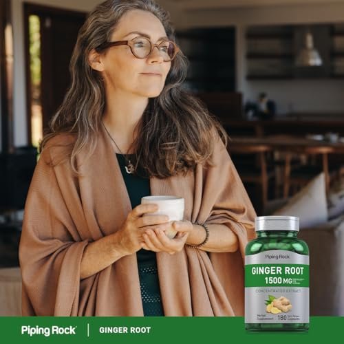 Piping Rock Ginger Root Extrakt Kapseln | 180 vegane Kapseln | Non-GMO & Glutenfrei
