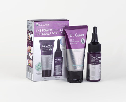 Dr. Groot Haarverdichtende Pflegeset für Haarausfall – Reiseset mit Shampoo und Treatment, Rosmarinöl, 3 x 30 ml