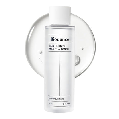 BIODANCE Skin Refining Mild PHA Toner – Sanftes Peeling & Feuchtigkeitsspender für empfindliche Haut mit Ceramiden & NMF | 150 ml