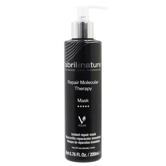 abril et nature - Professionelle Haarmaske Molecular Therapy - Für geschädigtes, überbehandeltes oder alterndes Haar - Repariert, regeneriert und füllt die Haarfaser - Nährend und feuchtigkeitsspendend - Vegan - 200 ml