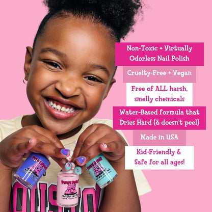 Piggy Paint 100% Ungiftiger Nagellack für Mädchen – Sicher, Tierversuchsfrei, Vegan & Duftend – Showstopper Starter Set (4er-Pack, 0,13 Fl Oz)