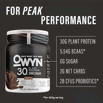 OWYN Pro Elite High Protein Pulver – 30g veganes Protein, Schokolade, 12 Portionen (1,32 Pfund)
